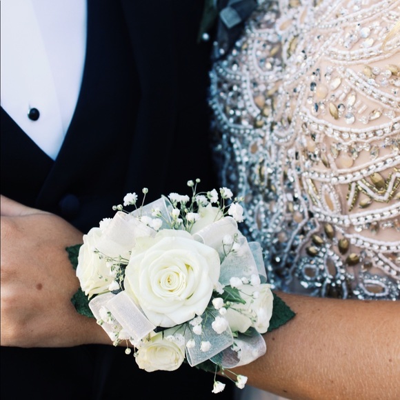 Gold/Champagne Two Piece Prom Dress - Picture 3 of 4